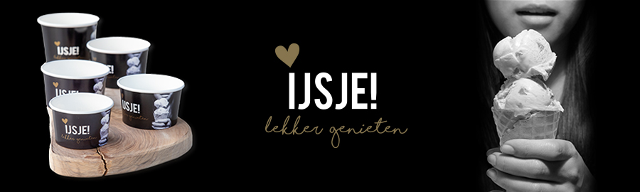 IJsbekers zwart Ijsje!