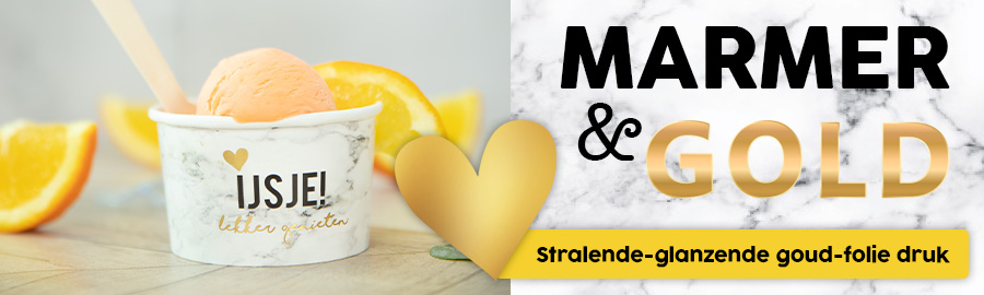 Ijsbekers wit marmer Ijsje! Ijsbekers wit marmer Ijsje!