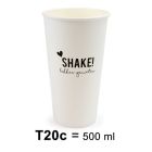 Beker Milkshake Wit T20