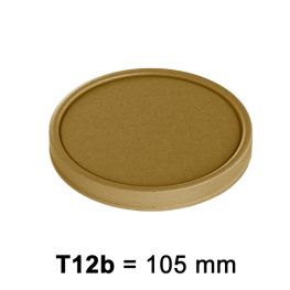 Deksel Paper KRAFT voor T12B, 1000 st