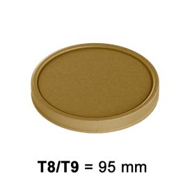 Deksel Paper KRAFT voor T8 en T9, 1000st