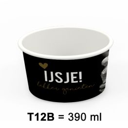 Beker IJsje Zwart T12B