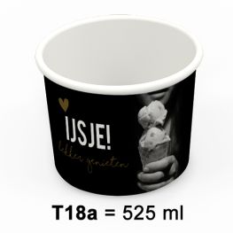 Beker IJsje Zwart T18A