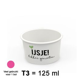Beker IJsje Wit Barrière Coating T3