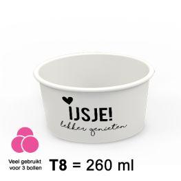 Beker IJsje Wit T8