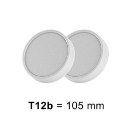 Deksel Paper WIT voor T12B, 1000 st ka