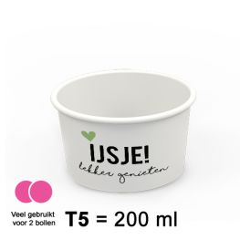 Beker IJsje Wit Barrière Coating T5