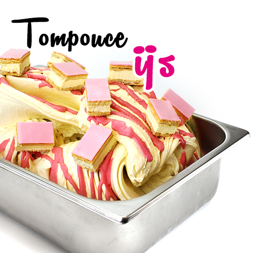 bak met tompouce ijs